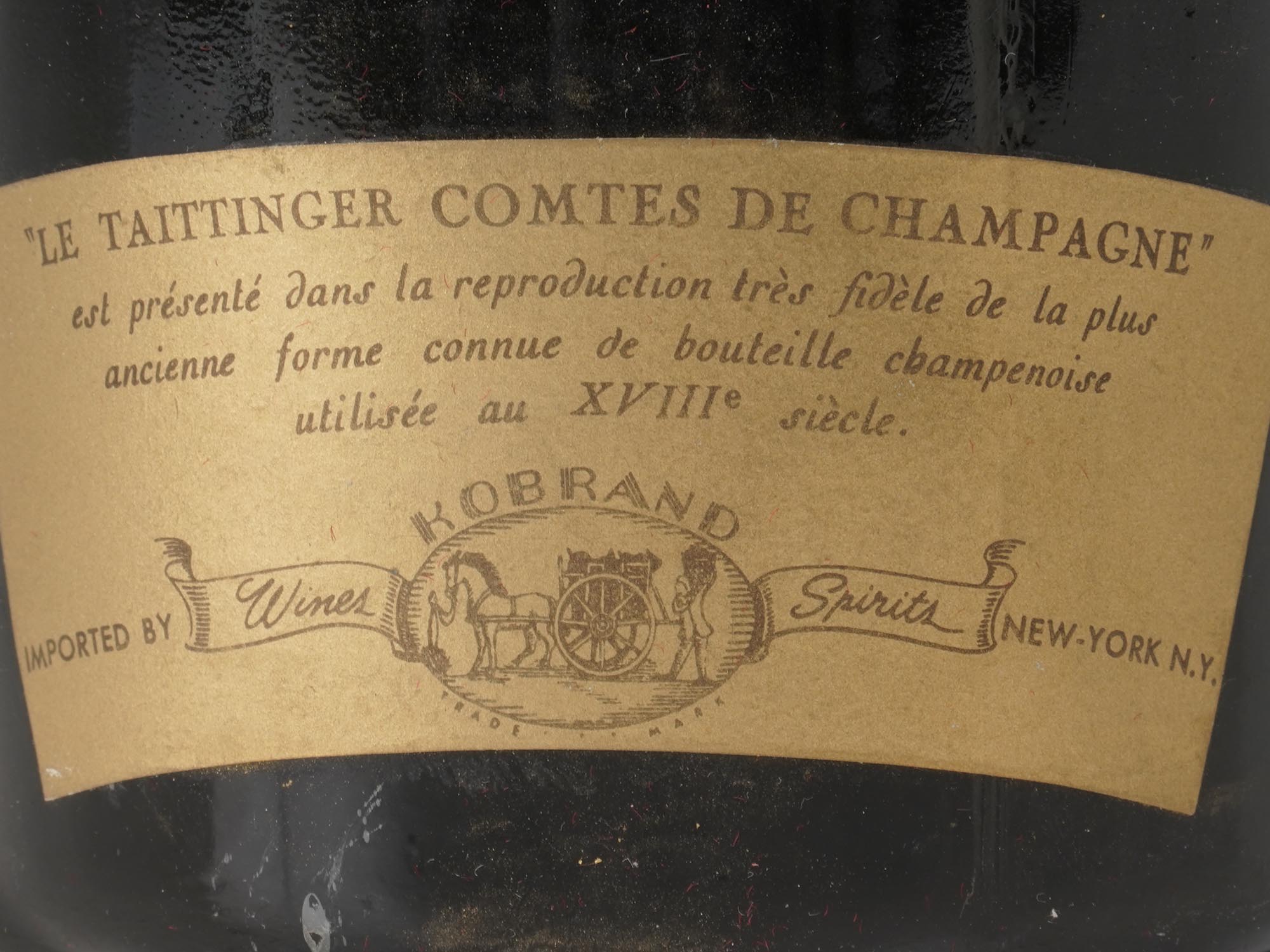 VINTAGE FRENCH TAITTINGER BRUT CHAMPAGNE RED IOB PIC-5